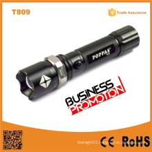 Promotion T809 Zoomable Bright LED Torch Rechargeable Aluminium LED 1101 Police Security Flashlight